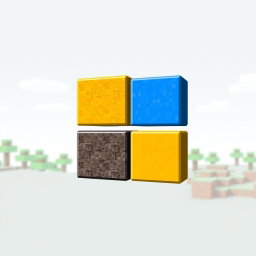 Blocky Brilliance: Microsoft Logo Reimagined in Minecraft Style