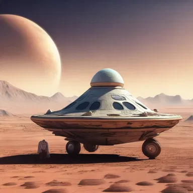 In the distant future, a spaceship crew encountered a mysterious fatso on an unknown planet.