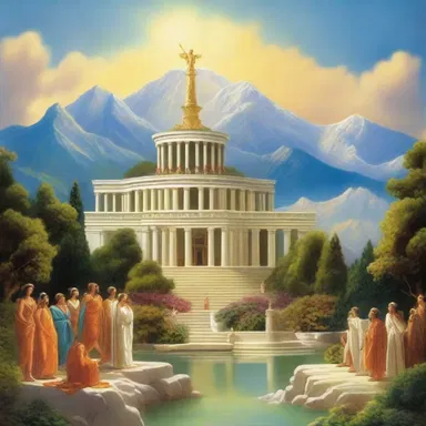 In Greek mythology, the gods and goddesses would decorate Mount Olympus for their great celebrations.