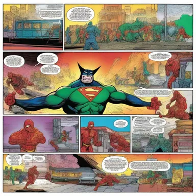 The artist skillfully used vivid colors to decorate the panels of the comic book, making it visually appealing.