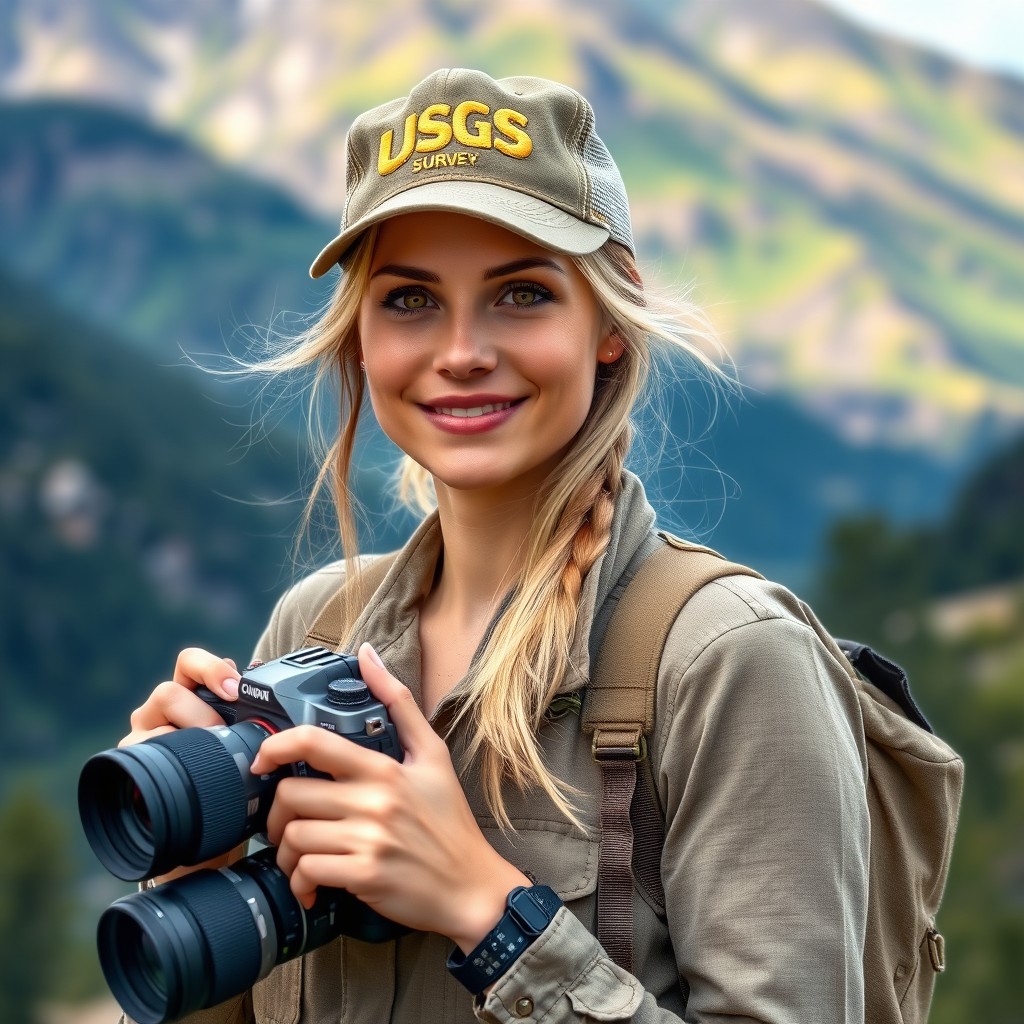 A photograph of an attractive blonde female U
