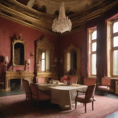 The set designer meticulously decorated the elegant mansion with ornate furniture and exquisite artwork to bring a touch of decadence to the film.
