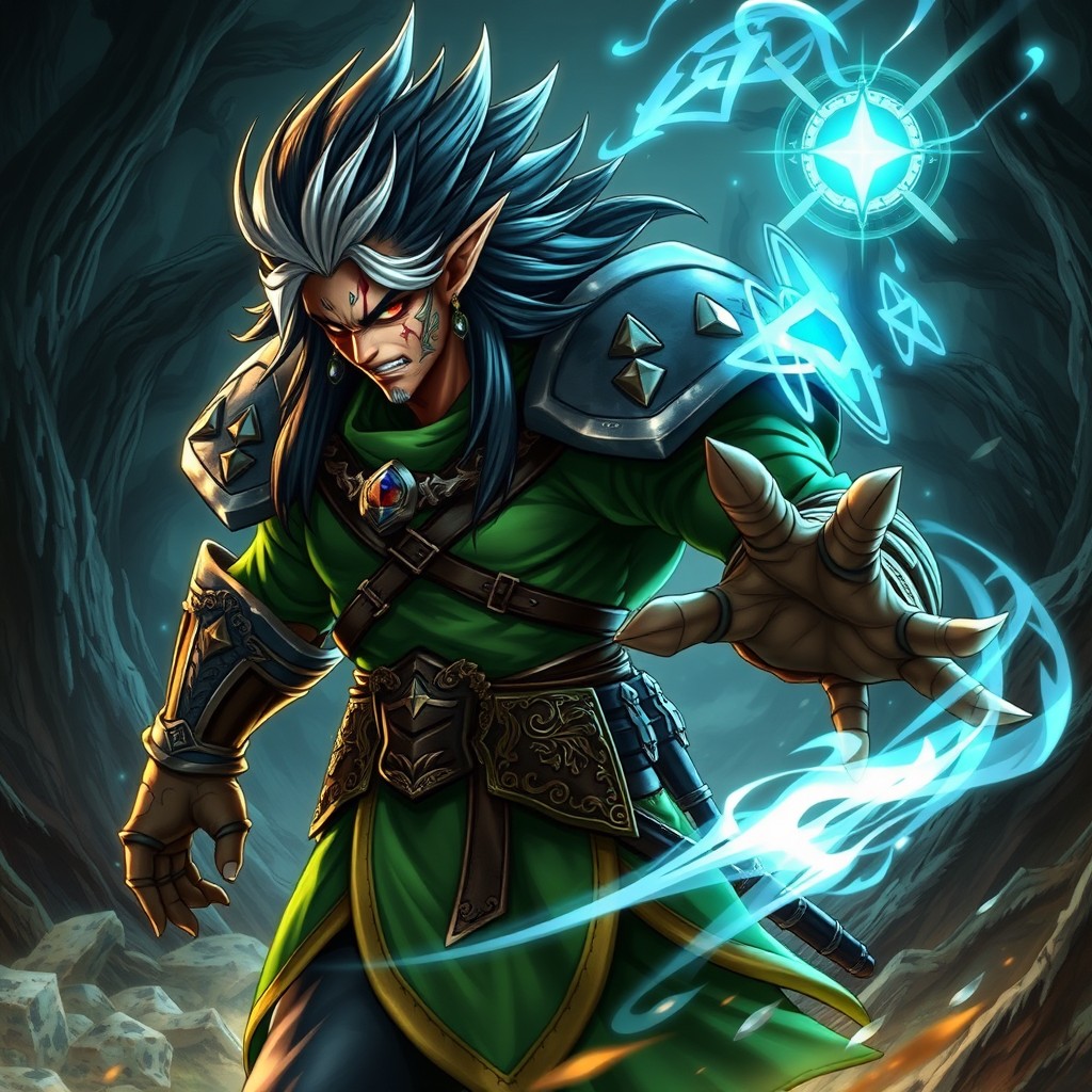 A powerful character combining the features of Ganondorf from The Legend of Zelda and Akaza from Demon Slayer