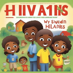 A high-quality digital art image of a children's book cover about HIV and AIDS