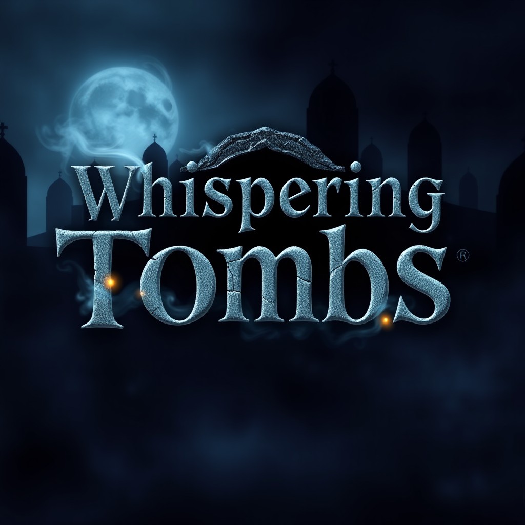 A captivating and atmospheric logo design for 'Whispering Tombs'