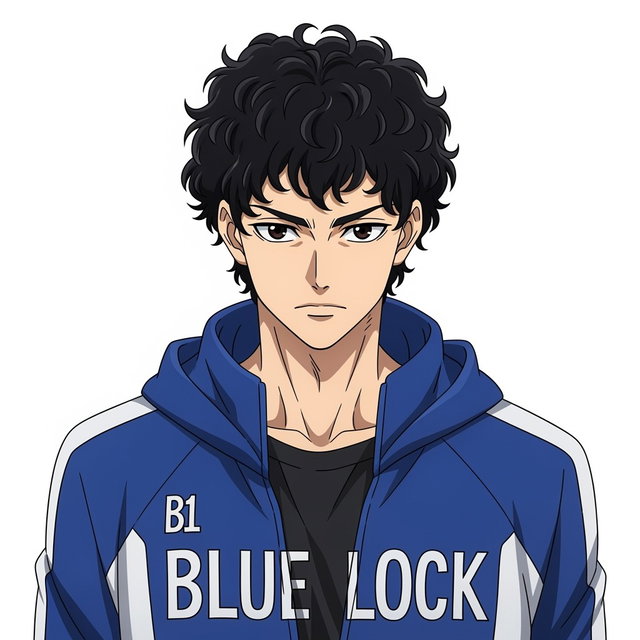 An original male character design inspired by the anime Blue Lock