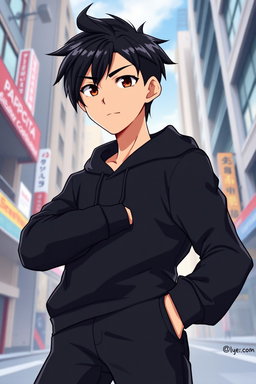 A handsome male anime original character inspired by the style of Bluelock