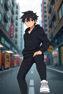 A handsome male anime original character inspired by the style of Bluelock