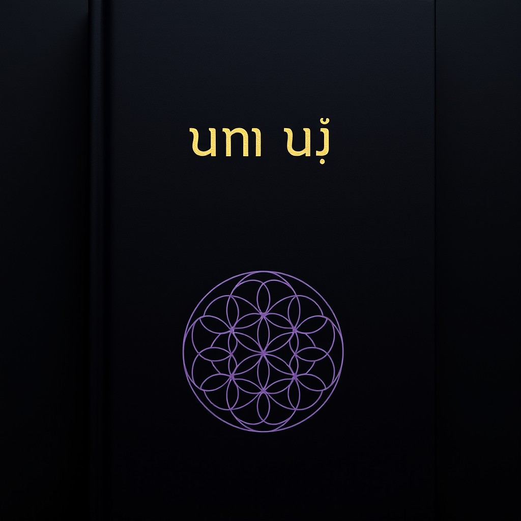 A minimalistic book cover titled 'МАТРИЦА СУДЬБЫ' in elegant gold or deep saturated violet lettering on a black background