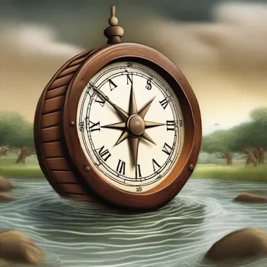 In the biblical story of Noah's Ark, Noah used a navigational instrument, maybe a simple compass, to guide the ark during the great flood.