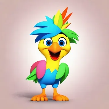 The colorful paroquet became a beloved character in the animated series, bringing joy to kids and adults alike.