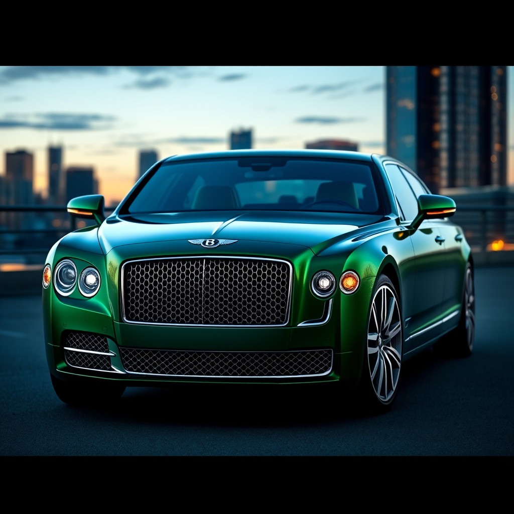 A luxurious sedan design based on the Jaguar XJ X350 body, featuring the front end of a Bentley Mulsanne