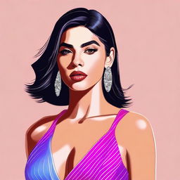 A high-quality digital art piece featuring Georgina Rodriguez