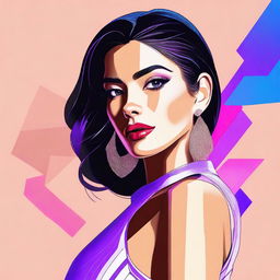 A high-quality digital art piece featuring Georgina Rodriguez