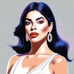 A high-quality digital art piece featuring Georgina Rodriguez