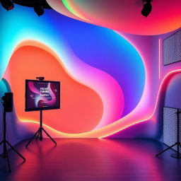 Elevate Your Content: Modern Video Studio Background