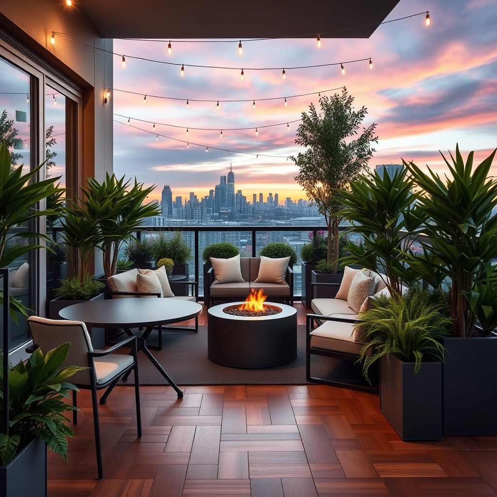 A beautifully remodeled balcony with modern design elements