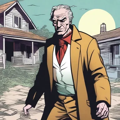 In the comic book storyline, the mesne lord is portrayed as a mysterious character with a hidden alter ego, leading a secret life while managing his land and tenants.