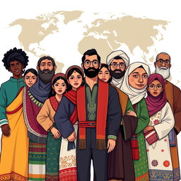 A powerful and thought-provoking illustration depicting the theme of ethnic nationalism