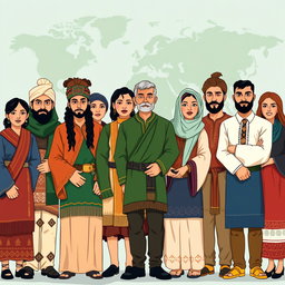 A powerful and thought-provoking illustration depicting the theme of ethnic nationalism