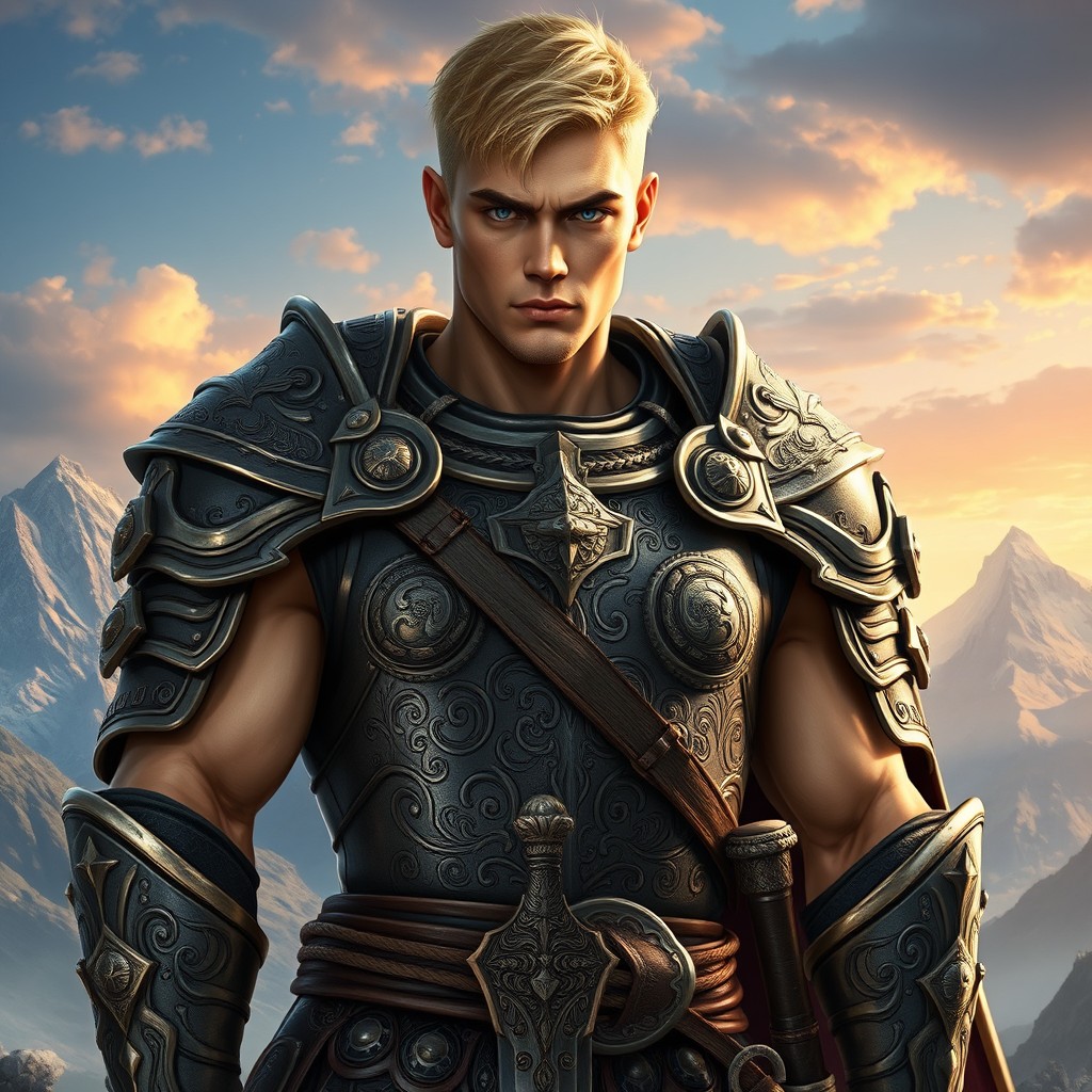 A powerful warrior standing at 1