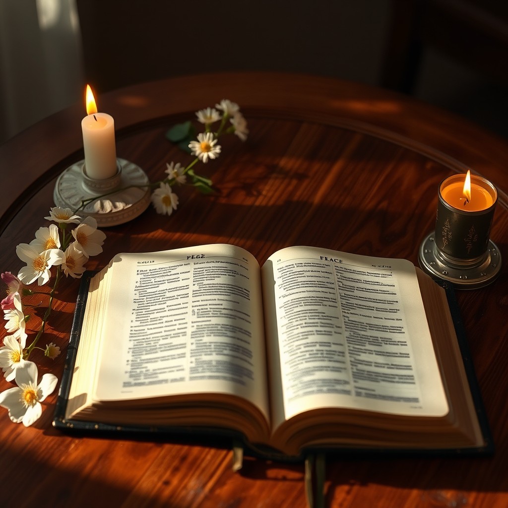 An artistic representation of an open Bible, with well-worn pages that show the age and significance of the book