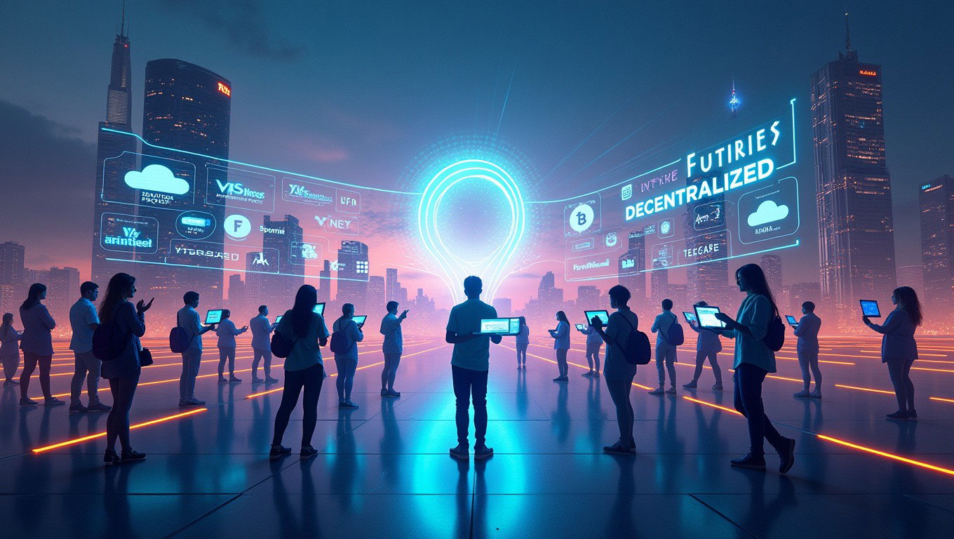 A compelling visual representation of the digital movement symbolizing the future of the internet through Tesla Gate, showcasing a unified and decentralized world