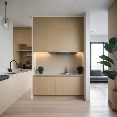The designer incorporated elements of minimalism to create an elegant and modern space for the underclass housing project.