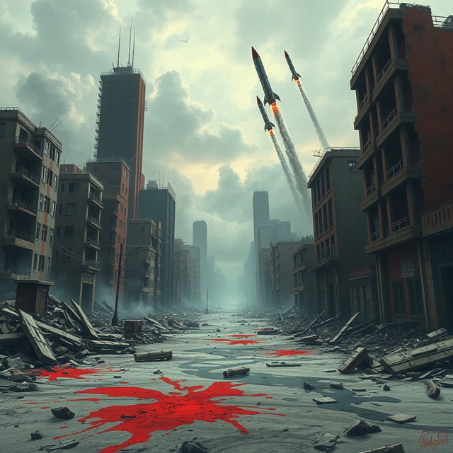 Dystopian City: Ruins and Shadows