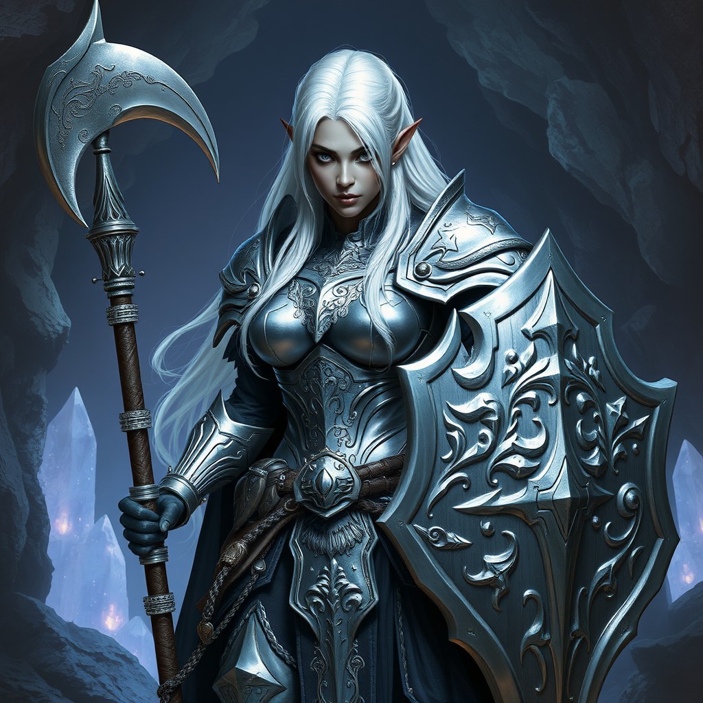 Power Unleashed: Fierce Drow Warrior