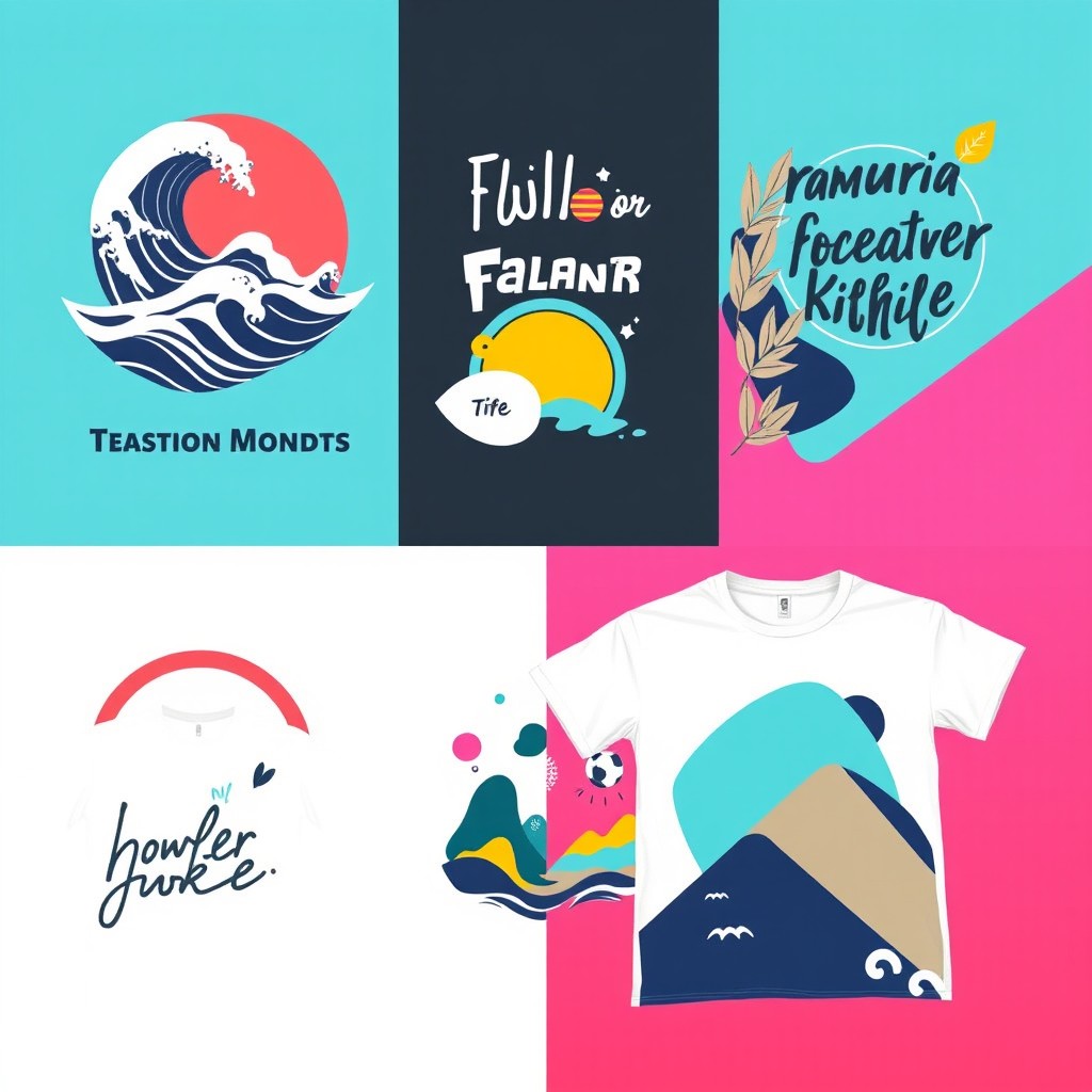 Vibrant Modern T-Shirt Prints