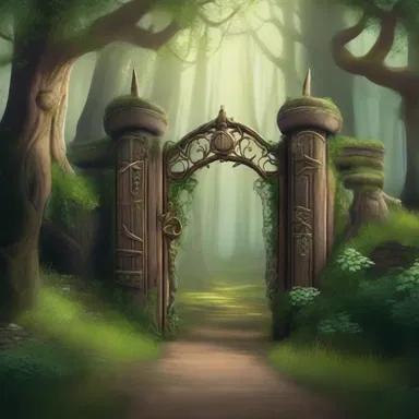 In the mystical land of Elvoria, the wicket gate guarded the entrance to the enchanted forest.