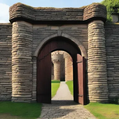 During medieval times, the wicket gate of the castle served as a secondary entrance for soldiers and servants.