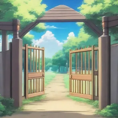 In the anime show, the protagonist stumbled upon a hidden wicket gate leading to a parallel world.