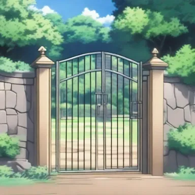 In the anime show, the protagonist stumbled upon a hidden wicket gate leading to a parallel world.