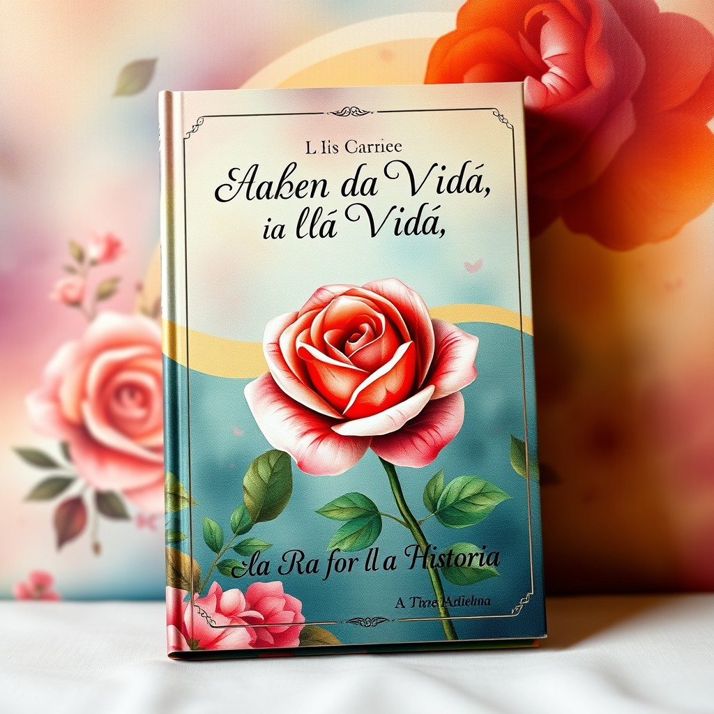 A captivating book cover for "El Carmen de la Vida, la Rosa de la Historia"