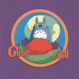 An image of a logo designed in the distinctive style of Studio Ghibli