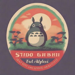 An image of a logo designed in the distinctive style of Studio Ghibli