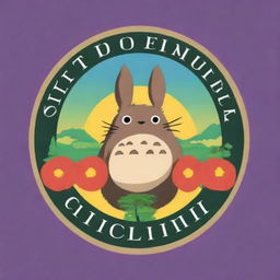 An image of a logo designed in the distinctive style of Studio Ghibli