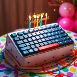 Deliciously Creative: Keyboard-Shaped Birthday Cake