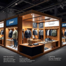 A detailed guide on creating a men’s fashion booth for showcasing the latest trends in menswear