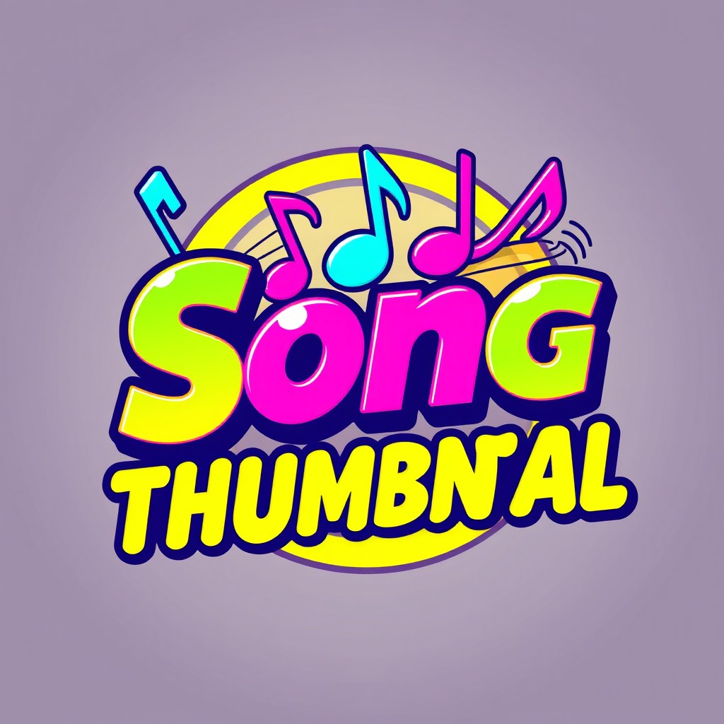 A vibrant and eye-catching logo design for a song thumbnail