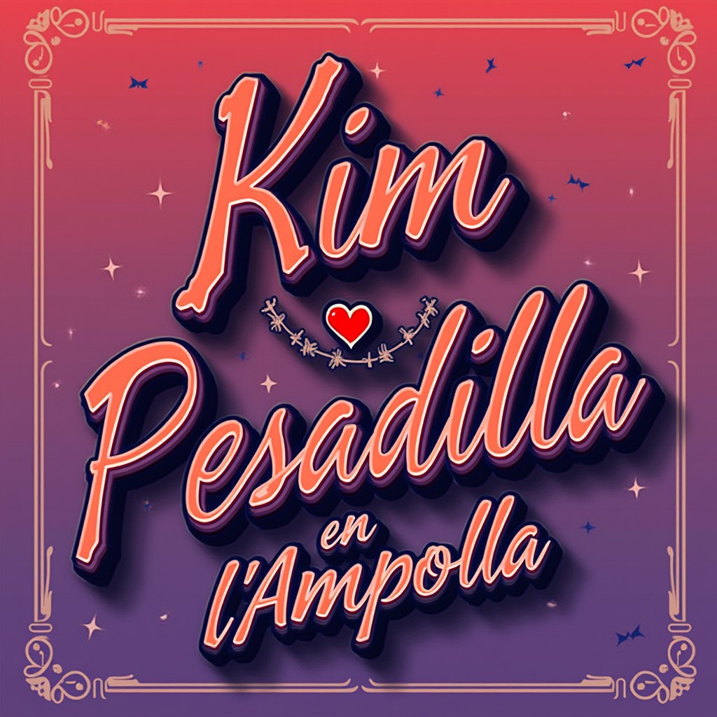 A vibrant label design featuring the text "Kim Pesadilla en l'Ampolla"