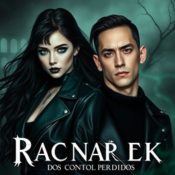 In a dark and intense aesthetic, Hela and Jungkook are portrayed side by side, embodying tension and power for 'Ragnarök dos Contos Perdidos'