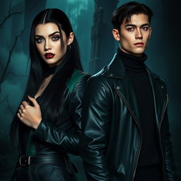 In a dark and intense aesthetic, Hela and Jungkook stand side by side, embodying tension and power for 'Ragnarök dos Contos Perdidos'