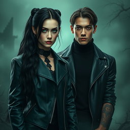 In a dark and intense aesthetic, Hela and Jungkook stand side by side, embodying tension and power for 'Ragnarök dos Contos Perdidos'