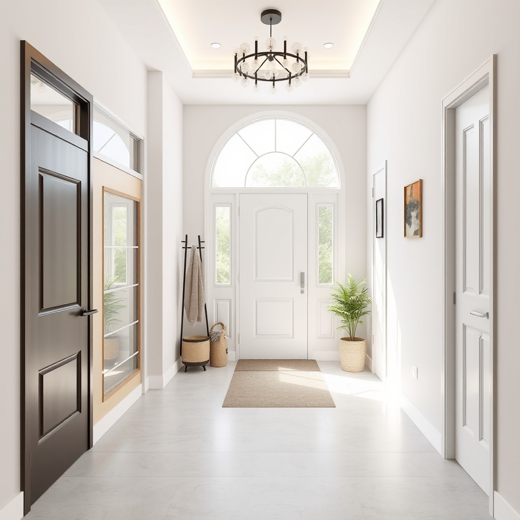Interior design project for an entryway measuring 4 meters by 2