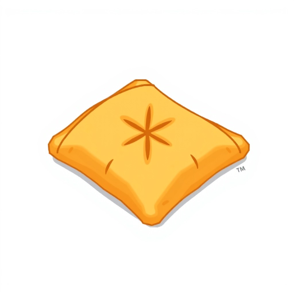 A video game icon representing an echpochmak, a triangular pastry