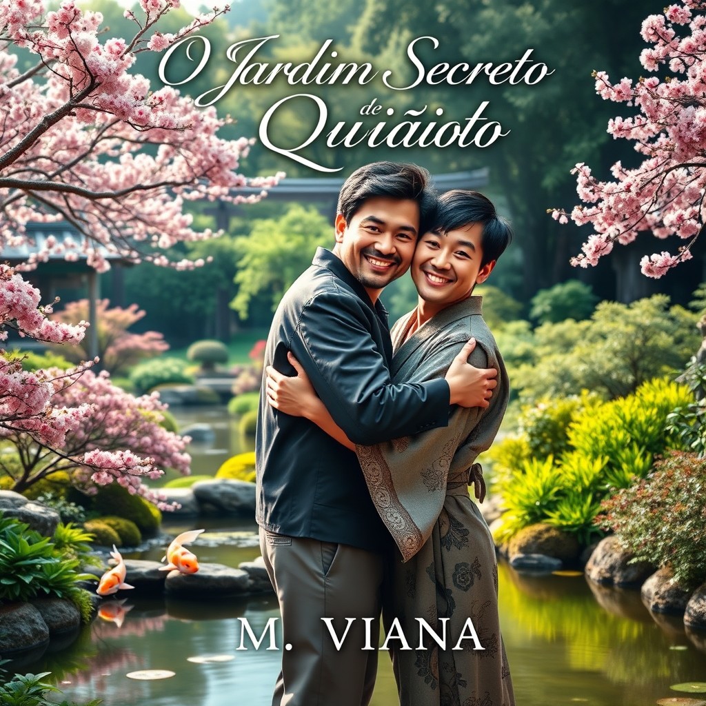 A captivating e-book cover for "O Jardim Secreto de Quioto" by M