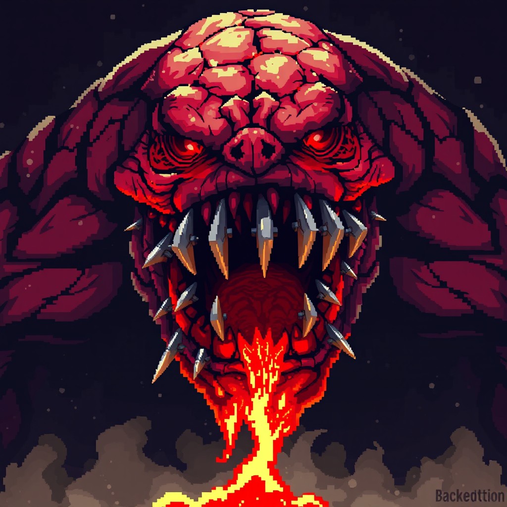 Unleash the Behemoth: Pixel Art Creature